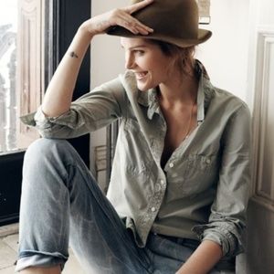 Madewell Olive Green Button-Down Shirt